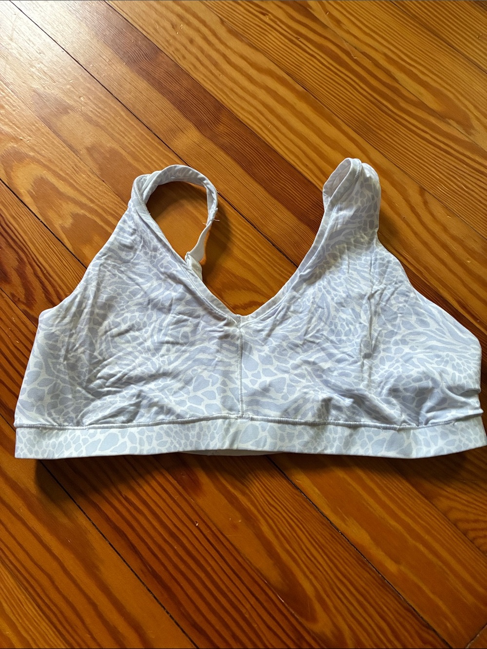 Jockey Light Gray Animal-Print Wireless Bralette